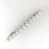 Grampo de Cabelo com Pérolas para Mulheres, Estilo Novo, Pequeno Presilha Lateral para Franja Estilo Chanel, Grampo para Nuca, Acessório de Cabelo, Presilha de Mola de Barra Única Tendência