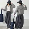 Conjunto de Chaqueta de Punto para Niñas para Otoño e Invierno 2026 Nuevo Estilo Cardigan con Cremallera y Capucha Casual para Estudiantes Niñas