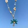 Respira la Brisa Marina~ Collar de Estrella de Mar Fresco y Sencillo para Mujer, Collar de Perlas de Múltiples Capas para Viajes y Vacaciones en la Costa, Cadena para la Clavícula