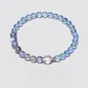 Pulsera de Aguamarina Natural, Pulsera de Cristal Blanco Luna Gris, Diseño Original, Regalo para Mujer al por Mayor
