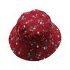 Novedad Primavera y Otoño Sombrero de Flor de Cúpula Sombrero de Sol para Madre Sombrero de Maceta Floral para Señora Mayor Sombrero de Pescador Sombrero de Doble Cara Sombrero de Mujer