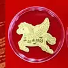 Oro Puro 999 Modelo Nuevo 2026 Serie Caballo Pegatina para Teléfono con Símbolo de Dinero para el Año del Caballo, con Adhesivo Posterior, Contiene 2 mg de Oro, Regalo