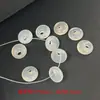Acessórios de contas redondas de ágata branca natural DIY joias originais pulseira colar corrente de suéter contas espaçadoras círculos