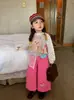 Comercio Exterior Ropa Infantil Niñas Pantalones 26 Nuevo Otoño Bebé Elegante Sueltos Pierna Ancha Pantalones Niños Versátiles Casuales Pantalones Modernos