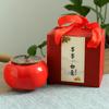 Cerámica creativa Caqui Caqui Ruyi Tarro de té de caqui Caja de dulces para el hogar Tarro de té portátil para actividades comerciales