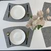 Elegantes Jogos Americanos Redondos em Forma de Leque de Couro Atacado Impermeáveis e à Prova de Óleo Tapete de Isolamento Térmico para Pratos de Jantar Utensílios de Mesa Domésticos