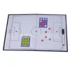 Tablero táctico de fútbol al por mayor, bandeja plegable de cuero para entrenador de fútbol, tablero táctico magnético, mesa de arena de fútbol con bolígrafo.