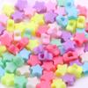 50/paquete 18 Resina acrílica amor estrella de cinco puntas cuentas espaciadoras geométricas color mezclado Niños DIY