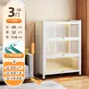 Estante de Livros com Porta de Vidro de Aço para Casa à Prova de Poeira Estante para Livros Infantis Gabinete de Exibição de Figuras de Espaço com Luz Gabinete Ita Gabinete de Lata