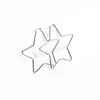 Set de Tres Piezas de Pendientes de Alambre de Estrella de Cinco Puntas Acero Inoxidable Pendientes Grandes de Forma Especial Joyería de Alambre Redondo Venta al por Mayor Tendencia