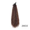 Cola de caballo con correa de maíz, trenza de cola de caballo falsa, cabello largo para mujer, rollo pequeño, onda, cola de caballo alta, cola de caballo rizada