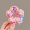 Anillo para el cabello de flor dulce para niños Tridimensional Lindo Anillo de intestino grueso para niñas Cuerda para el cabello de bola para niñas Accesorios para el cabello de cola de caballo