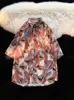 Camisa de Manga Corta con Estampado de Graffiti de Verano para Hombre, Venta Directa de Fábrica, Ajuste Holgado Versátil, Camisa Casual de Moda Estilo Coreano