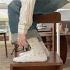 Otoño nuevo diseño original calcetines de largo medio hasta la pantorrilla de puntos coloridos calcetines japoneses lindos de dibujos animados para estudiante de largo medio hasta la pantorrilla puntos a rayas