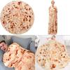 Manta de Panqueque de Maíz Amazon Forro Polar Coral Franela Cubierta para Aire Acondicionado Manta Estampada Manta de Burrito Mexicano Picnic