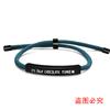 Pulsera al por mayor de moda transfronteriza europea y americana, pulsera de cuerda trenzada de acero inoxidable negra y roja, pulsera con letras de regalo de Navidad