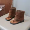 Sandalias de Verano para Niñas, Nuevo Estilo Coreano, de Moda, Vintage, con Remaches, Clip para el Empeine, Sandalias Romanas de Diseñador de Nicho