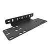 Suporte de luz de placa de licença americano preto Suporte de lâmpada auxiliar JK Suporte de placa de licença modificado de ferro inoxidável para carro