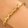 Pulsera Irregular Europea y Americana de Moda Transfronteriza con Cierre, Cuentas Redondas y Diamantes, No se Desvanece, Pulsera Versátil de Acero Inoxidable para Mejores Amigas