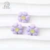 Acessórios de Liga com Gotejamento de Óleo em Formato de Flor Materiais para Corrente de Celular DIY Acessórios de Joia Contas com Furo Reto Decorações do Festival do Barco-Dragão
