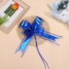 Tamaño Grande Transfronterizo 50 # Color Metálico Mate Lazo de Organza Flor Atada a Mano para Envoltura de Regalo de Navidad y Decoración de Coche de Boda.