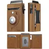 Nueva Cartera para Hombre de Amazon con 70% de Descuento, Línea de Color Contrastante, Retro, RFID Antirrobo, Expulsión Automática de Tarjetas, Portatarjetas de Gran Capacidad