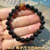 Pulsera de Ágata Roja Natural para Hombre al por Mayor, Pulsera de Piedra Negra con Cuentas de Buda de Seis Caracteres Grabadas para Mujer, Joyería de Mano Retro Estilo Étnico al por Mayor