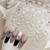 Yitu Pegatinas para Uñas Francesas de Encaje Plano con Patrón de Hormiga Estilo Dulce Puro Deseo Simple Decorativas Yt6230