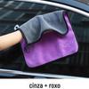 Toalha de lavagem de carro dupla face personalizada de duas cores toalha de carro de lã de coral pano de microfibra toalha de carro absorvente espessado