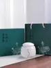 Miniatura Cerámica Pequeño Recipiente para Té Portátil Sellado Tarro de Almacenamiento para Polvo de Incienso y Ungüento, Caja de Empaque Vacía para Té Verde, Universal
