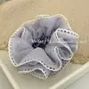 Scrunchie de Renda Fresco e Delicado Estilo Coreano com Amarração na Cintura, Elástico Gentil e Elegante para Rabo de Cavalo, Acessório de Cabelo Corda de Cabelo Doce de Alta Qualidade