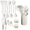 Juego de 18 Piezas de Espátulas de Silicona y Cucharas Soperas Transfronterizas Antiadherentes de Silicona de Grado Alimenticio Juego de Utensilios de Cocina de Silicona para el Hogar Venta al por Mayor