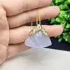 Pingente Natural de Seda Dourada e Jade Montanha Beijada pelo Sol, Pedra Olho de Gato de Jade Hetian com Acabamento de Alto Padrão, Pingente de Jade com Motivo de Montanha