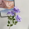 Boda Artificial 3 Cabezas Rosa Cuerno Grande Rosa Diamante Rosa Seda Hogar Decoración Suave Flor Falsa Salón de Bodas Pasillo Arreglo Floral