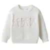 Coleção de Férias Shein para Bebês e Crianças Pequenas Outono/Inverno 2026: Camiseta Base de Malha com Laço Feita à Mão para Meninas Pequenas