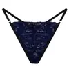 Tanga de encaje para mujer europeo y americano de cintura baja deportivo para cadera con entrepierna alta moda metal ropa interior cinturón delgado pantalones T sexys
