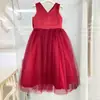 High-end Vestido Infantil Princesa Vestido Flor Menina Vestido de Noiva Fofo Estilo Ocidental Vestido Palco Performance Dress