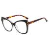 Nuevas Gafas de Estilo Europeo y Americano, Personalidad, Bloques de Color, Modernas, Ojo de Gato, Sin Graduación, con Protección contra Luz Azul, Monturas Lisas, Monturas de Gafas Simples Transfronterizas
