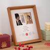 Marco de fotos de certificado de matrimonio creativo, decoración, certificado de matrimonio, registro conmemorativo, marco de fotos de madera de 10 pulgadas, colección de libros de bodas, marco de palabras Xi