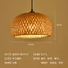 Lámpara de Araña Tejida de Bambú, Iluminación de Estilo Chino Nuevo, Lámpara de Mimbre Estilo Zen para Sala de Té y Restaurante, Linterna de Bambú Estilo Japonés, Pantalla de Lámpara Estilo Antiguo para Casa de Huéspedes