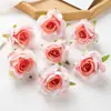 Flores Artificiales de Alta Defensa Estilo Europeo Flores de Rosa Simuladas Retro DIY Escenario de Boda Marcadores de Pasillo Ramo Atado a Mano Flores Decorativas