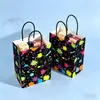 Bolsa de Tela Fluorescente con Graffiti Transfronterizo, Bolsa de Tela Neón Creativa Impresa a Color, Souvenir para Regalo, Bolsa para Empaquetar Dulces