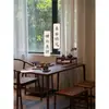 Mesa de Té y Sillas para Balcón de Olmo Viejo Combinación Mesa de Café Estilo Chino Nuevo Mesa de Café Mesa de Ocio para Apartamento Pequeño Mesa de Té para el Hogar