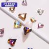 Arte de uñas K9 joyería taladro transparente súper brillante corazón torcido taladro de hacha gota de agua cuadrado gordo placa brillante diamante blanco usar accesorios para armadura al por mayor