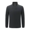 Moletom de trabalho grosso em fleece para outono e inverno, impressão de logotipo personalizado, jaqueta para grupo corporativo, gola alta, com zíper, para homens