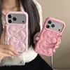 Funda iPhone 17 con Lazo Esponjoso en Relieve Tridimensional Adecuada para Apple 16, 14/15 Pro Max, Funda Anticaídas para iPhone 13