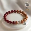 Pulsera de la Marca Colgante Auspicioso de Melocotón Cinabrio para Hombres y Mujeres Pulsera de Cuentas del Año de Nacimiento del Zodíaco Chino para Regalo