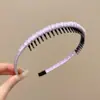 Diadema negra para lavarse la cara y maquillarse, no aprieta, modelo para mujer con dientes, diadema de corona alta, antideslizante, se mantiene en su lugar, pinza para el pelo