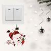 2025 Nuevo Estilo Acuarela Papá Noel Pegatinas de Pared para Interruptor Dormitorio Sala de Estar Decorativas de Fondo Autoadhesivas Venta al por Mayor