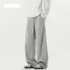 Pantalones deportivos holgados de color sólido retro japonés para hombre, nueva marca de moda 2026, corte holgado, pantalones casuales rectos versátiles para hombre